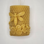 Dragonfly on Flowers Beeswax Candle – 3.7 oz - SAVAGE BEE-CHES®