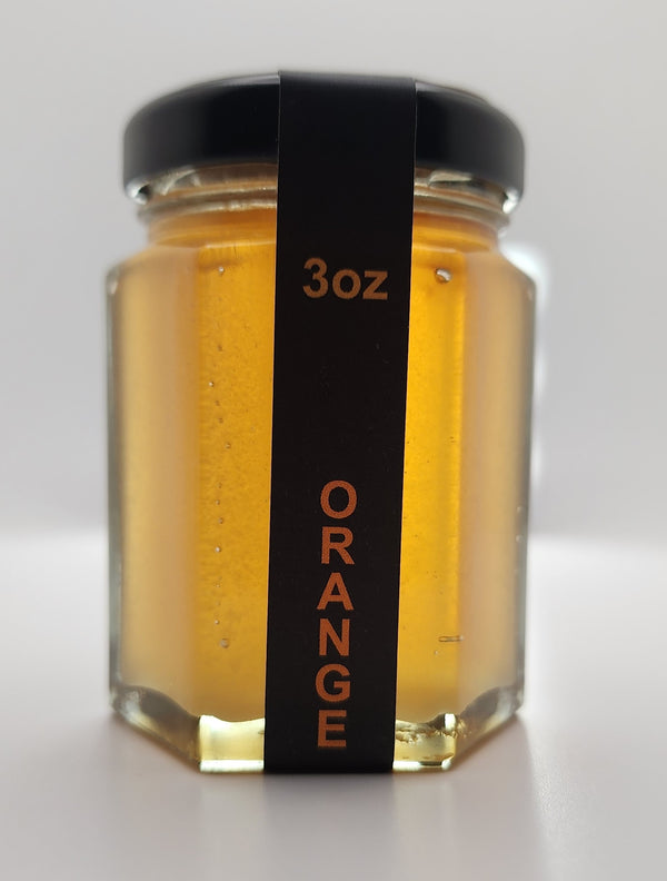 Traveler Size Honey – 3 oz Hexagonal Glass Jar