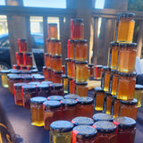 Traveler Size Honey – 2 oz Hexagonal Glass Jar